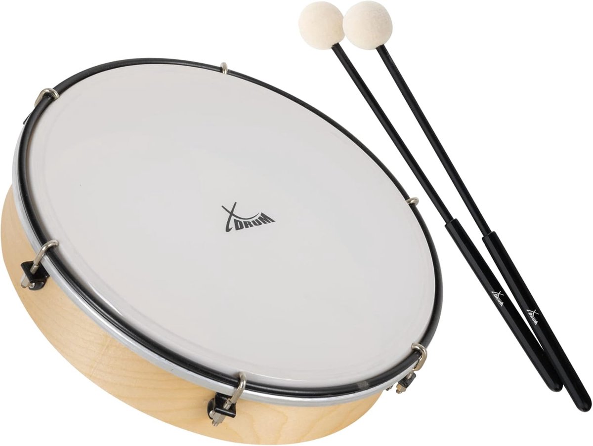 Hand Drum Set - Percussie Instrument - Muziek Maken - Stembaar Met Hamer - 10 Inch - Natuurlijk