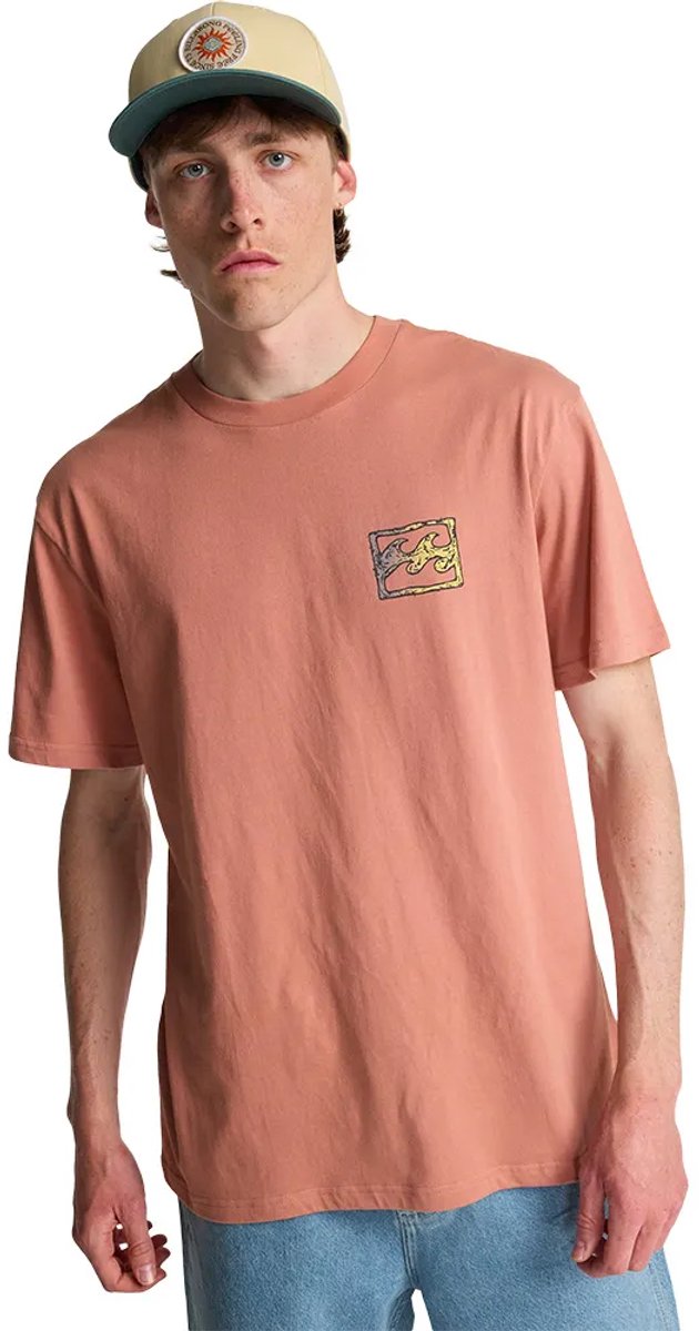 Billabong Crayon Wave T-shirt Met Korte Mouwen XL Man Dustyrose