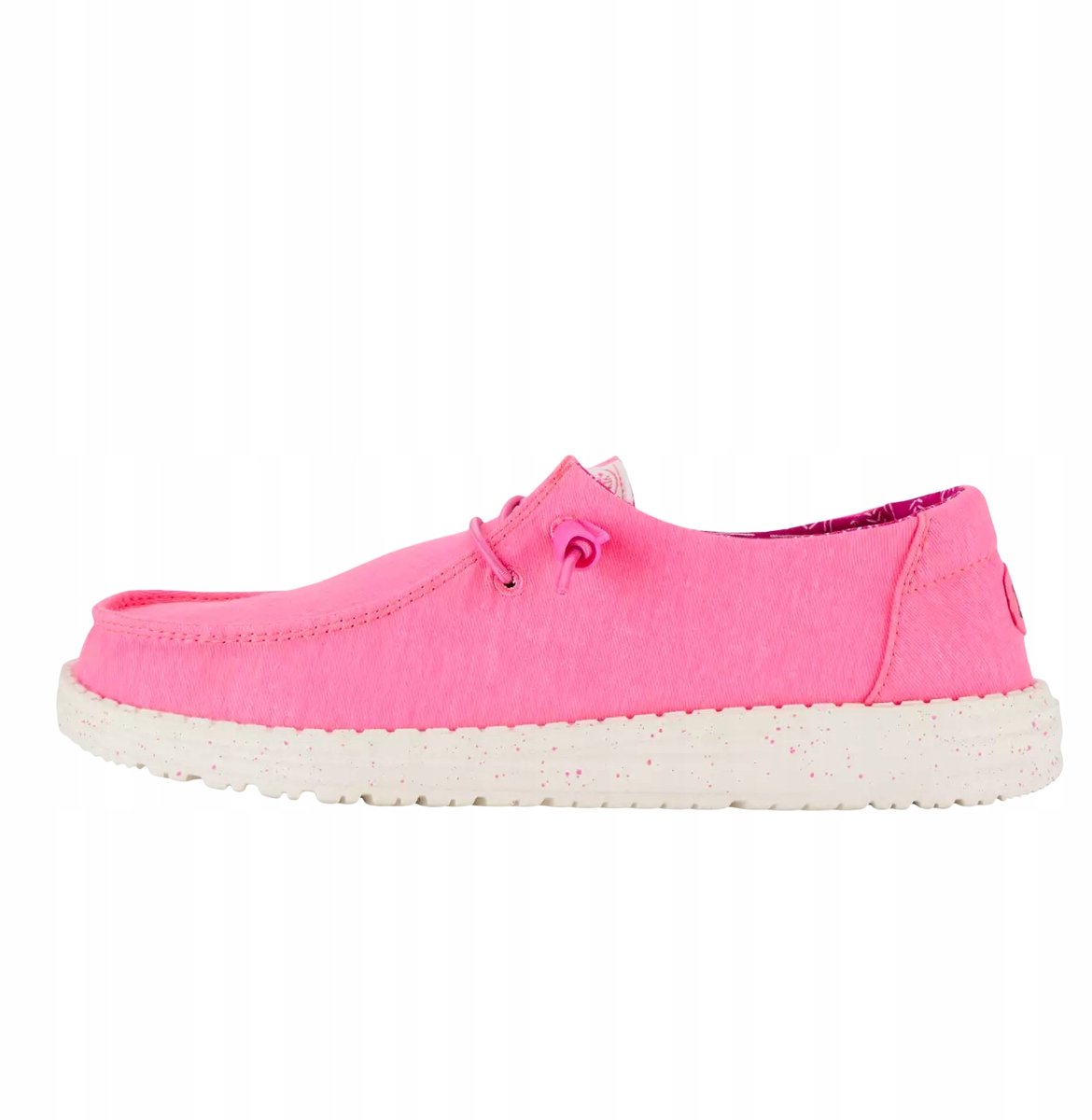 Hey Dude Wendy Stretch Canvas - Mokassins - Neon Pink - Elastaan Veters