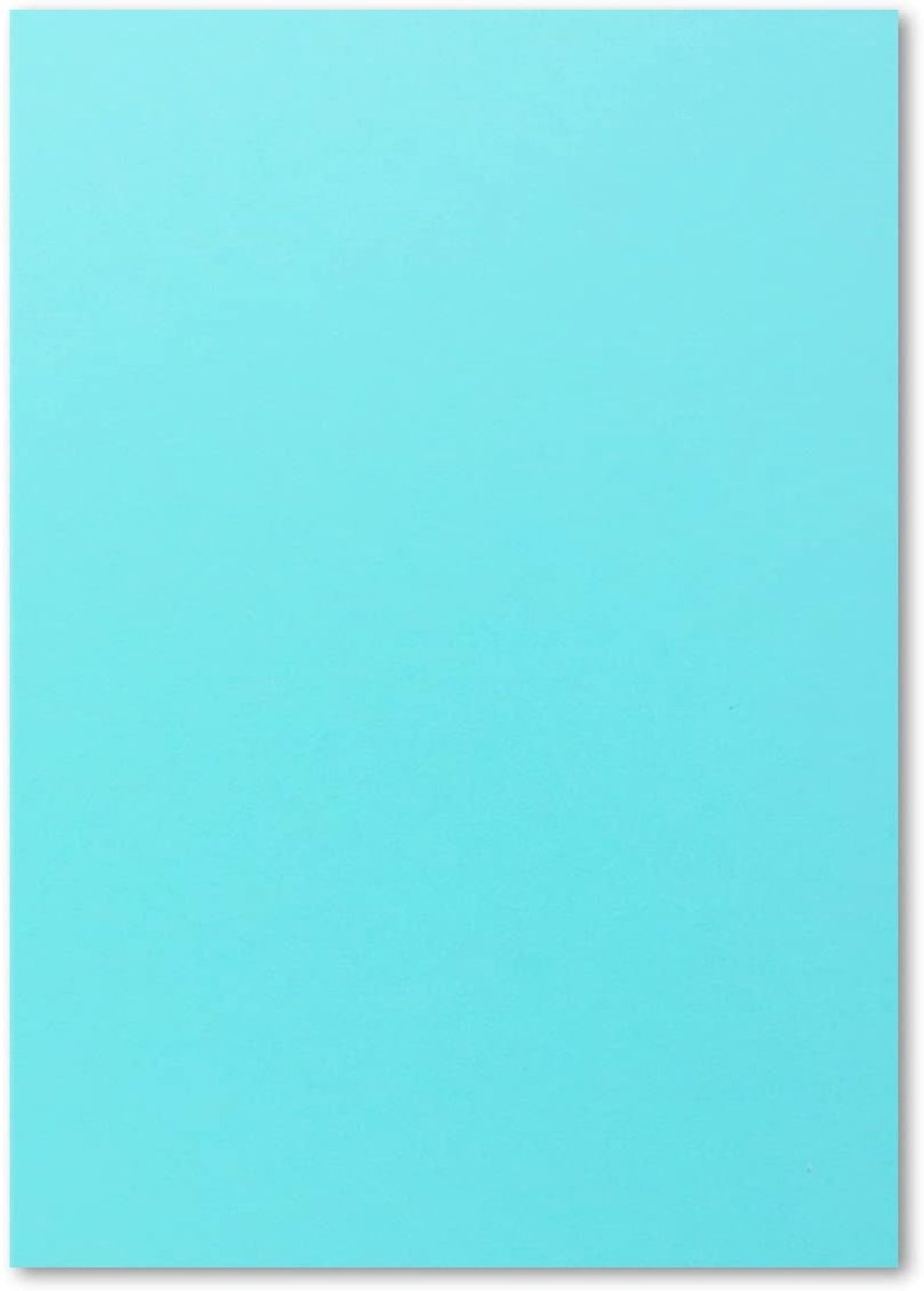 Gekleurd Papier - Briefpapier Knutselpapier - Huis Kantoor - Volledig Door Geverfd - A4 110 g/m² - Turquoise