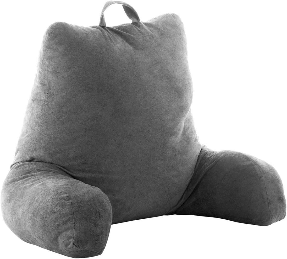 Leeskussen met Armleuningen - Comfort Kussen - Ontspannen Lezen - Verstelbare Houding - 70 x 45 x 45 cm - Grijs