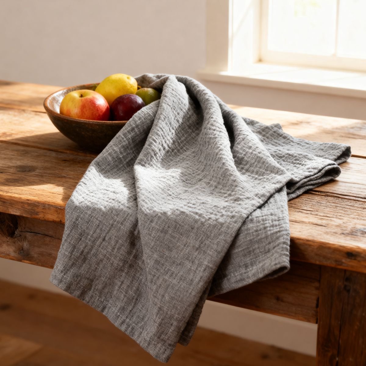 Arti Casa servetten grijs - set van 4 stuks - gemaakt van zacht katoen - herbruikbaar en eenvoudig wasbaar - vierkant formaat van 35x35 cm - effen grijs design - geschikt voor dagelijks gebruik