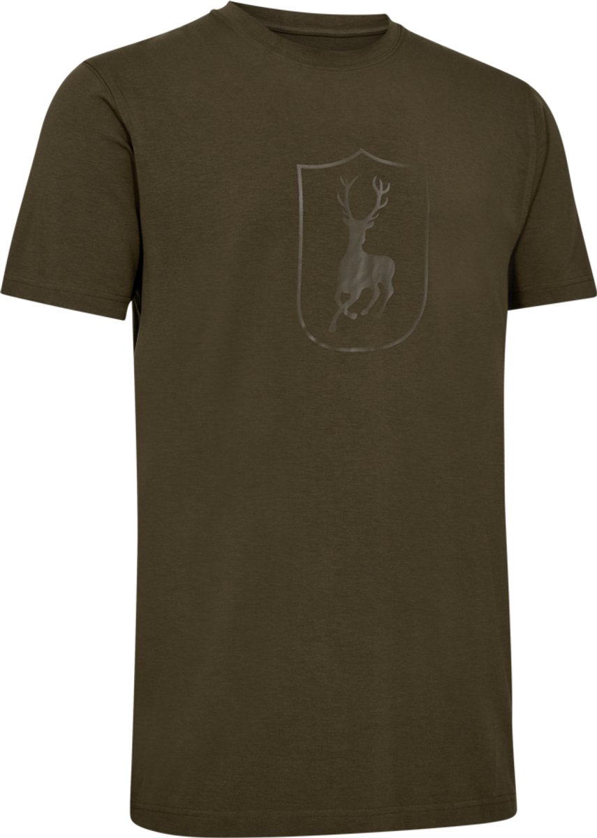 Deerhunter Bamboe T-shirt Outdoor T-shirt Scandinavisch T-shirt Sneldrogend Groen Maat XL