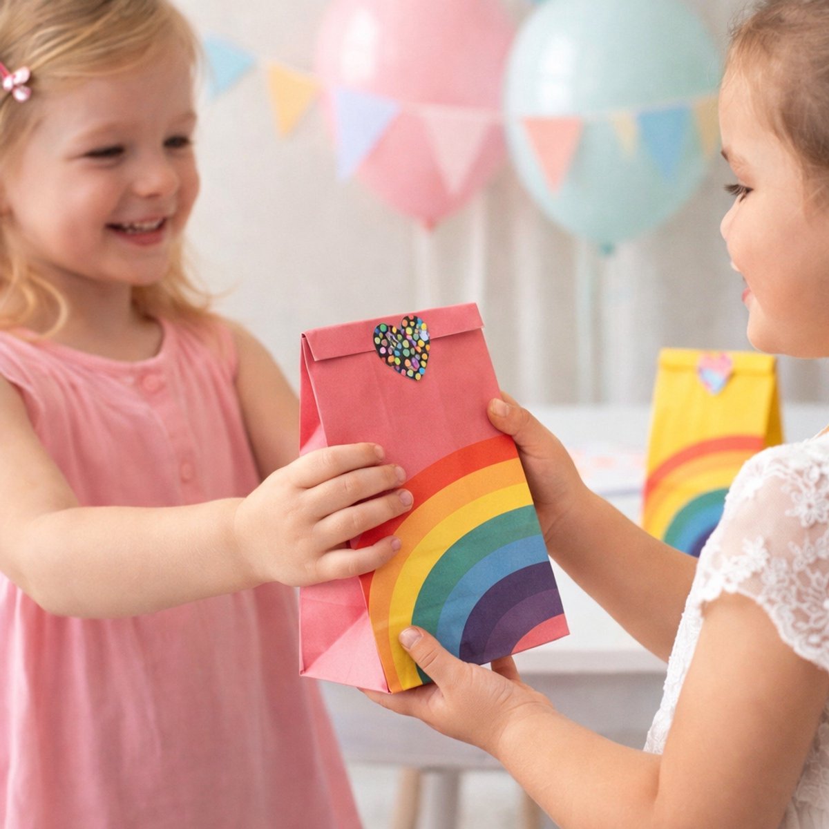 Isa's Friends® Uitdeelzakjes + Stickers - Regenboog - 40 stuks - Stevig Papier - Traktatie zakjes - Cadeauzakjes - Uitdeelzakjes Kinderfeestje — afbeelding 11