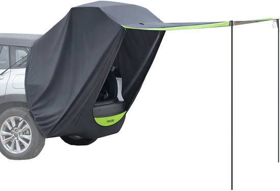 VEVOR Achterklep Autotent (1,5 X 1,5 M Hoofdtent), Waterdicht (Pu2000 mm) Kampeertent met Zonnescherm & Draagtas, Achterkleptent voor Suv voor Kamperen, Wandelen En Buitenactiviteiten, Draagbaar van Vevor — afbeelding 2