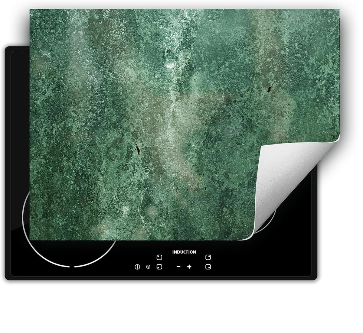 Kookplaat Beschermer Inductie Mat Extra Werkruimte Antislip Vinyl 80x52 cm Groen Leisteen