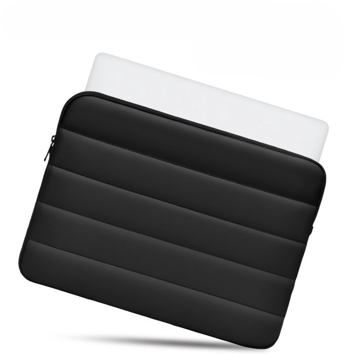 Geschikt voor laptops, waterdichte laptophoes, volledig dekkende, schokbestendige binnentas met airbag, universele laptoptas, Zwart,17.3inch