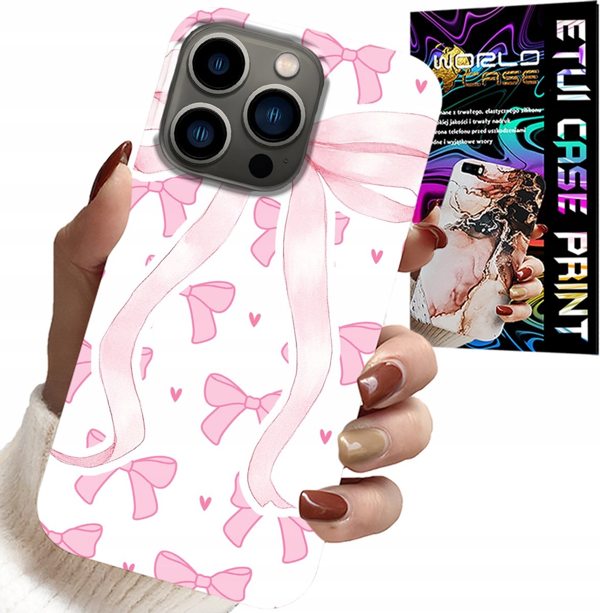 HOESJE VOOR IPHONE 15 PRO MAX - ROZE LINTEN, MODIEUZE LINTENPATRONEN