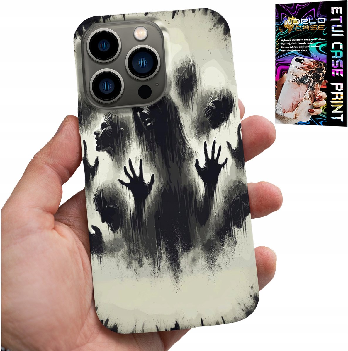 HOESJE VOOR IPHONE 15 PRO - THE WALKING DEAD ZOMBI + GLAS