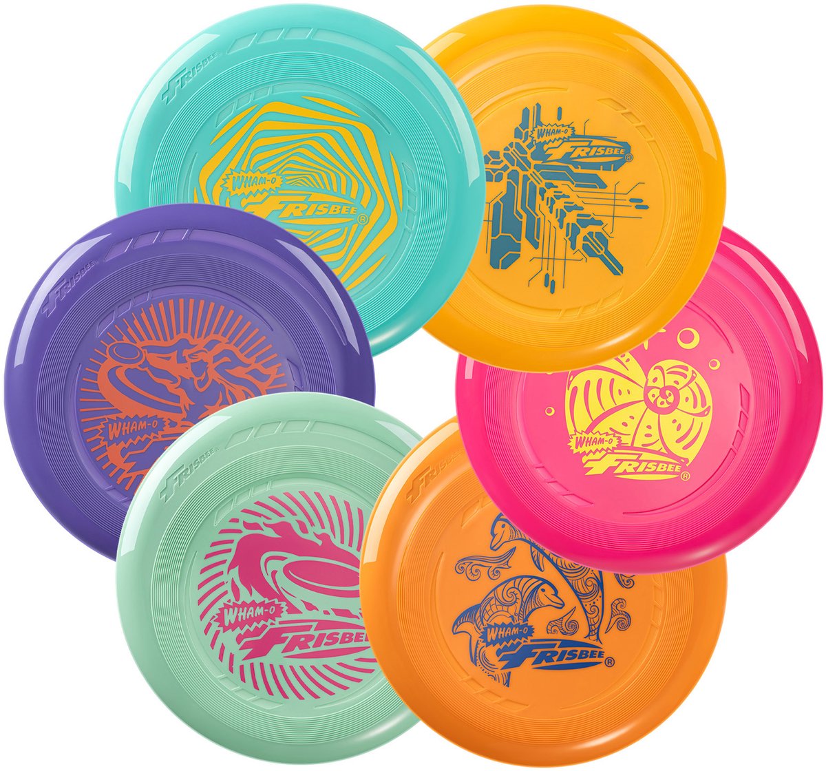 FRISBEE Go Lichte Kleurrijke Frisbee Set 22,86 cm - 70g - 6 stuks