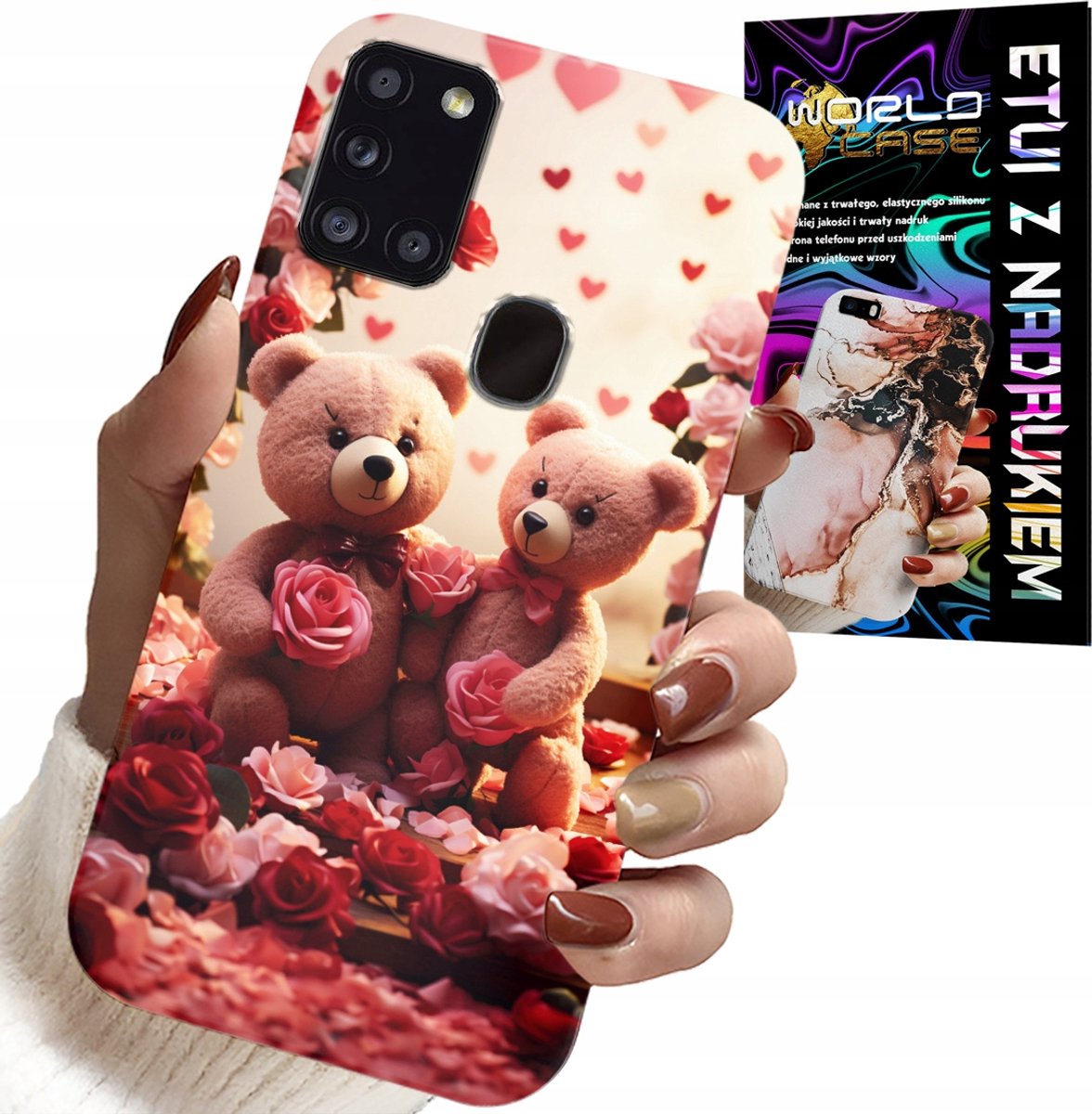 Hoesje voor Samsung Galaxy A21s - Teddyberen, Love You, Harten, diverse patronen