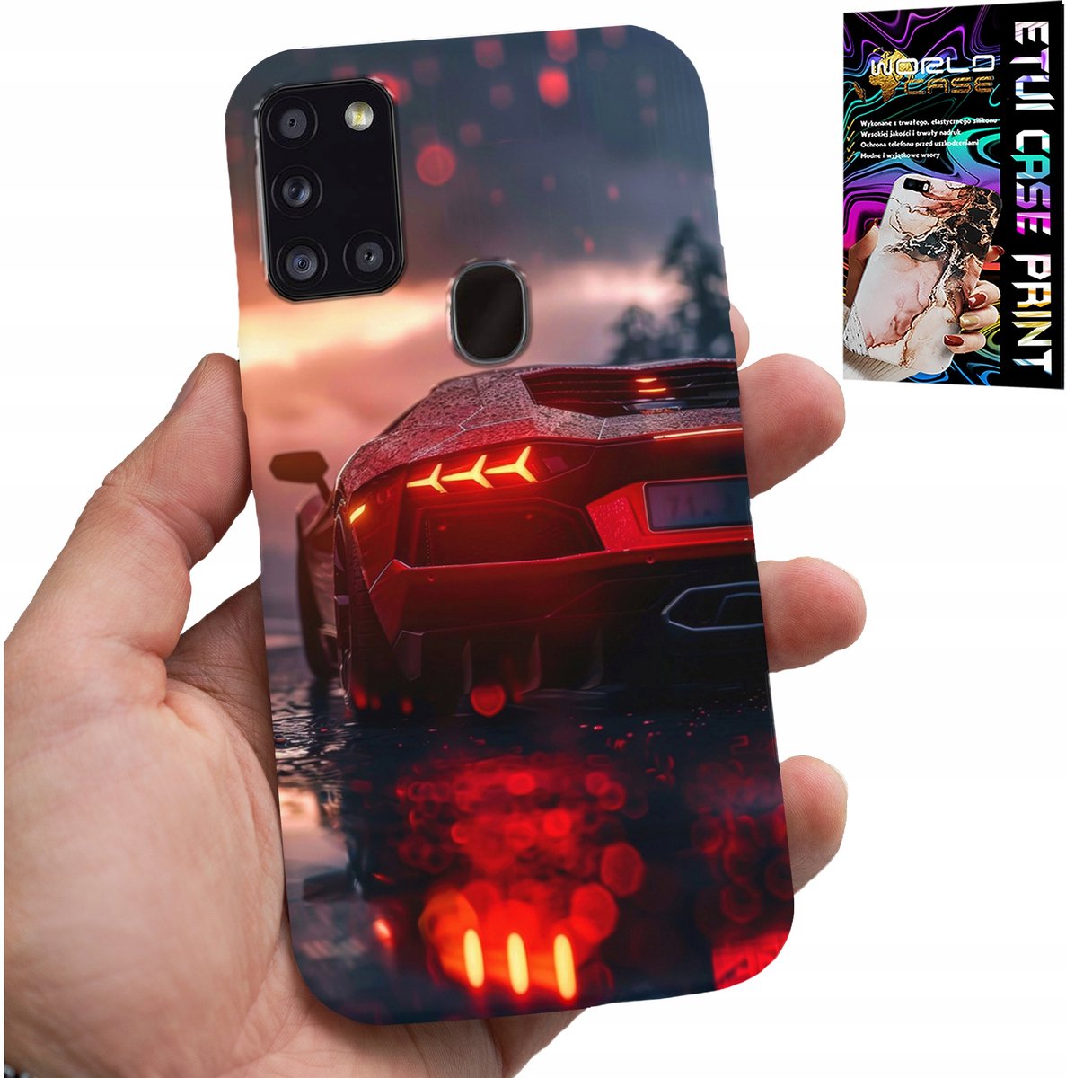HOESJE VOOR SAMSUNG GALAXY A21S - LUXE AUTO'S, MEGA PATRONEN, COVER