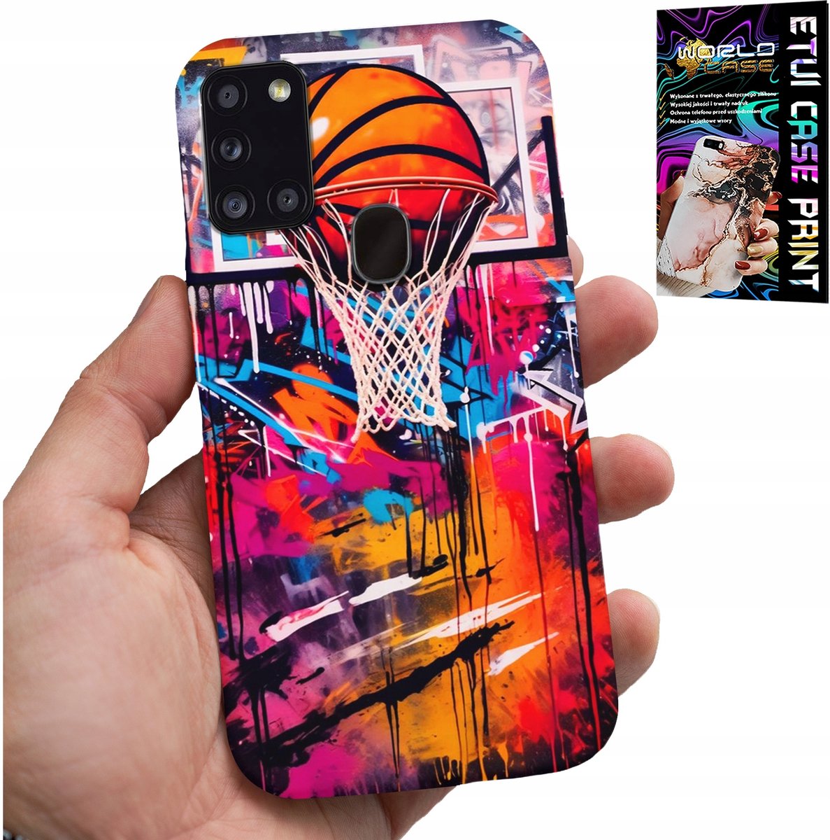 HOESJE VOOR SAMSUNG GALAXY A21S - BASKETBAL NBA STREET GRAFFITI BASKETBAL FAN