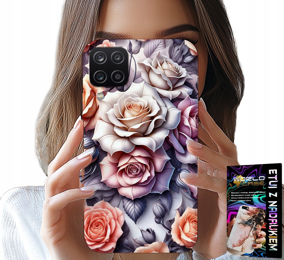 Hoesje voor Samsung Galaxy A22 5G - Bloemenpatroon, rozen, bloemen