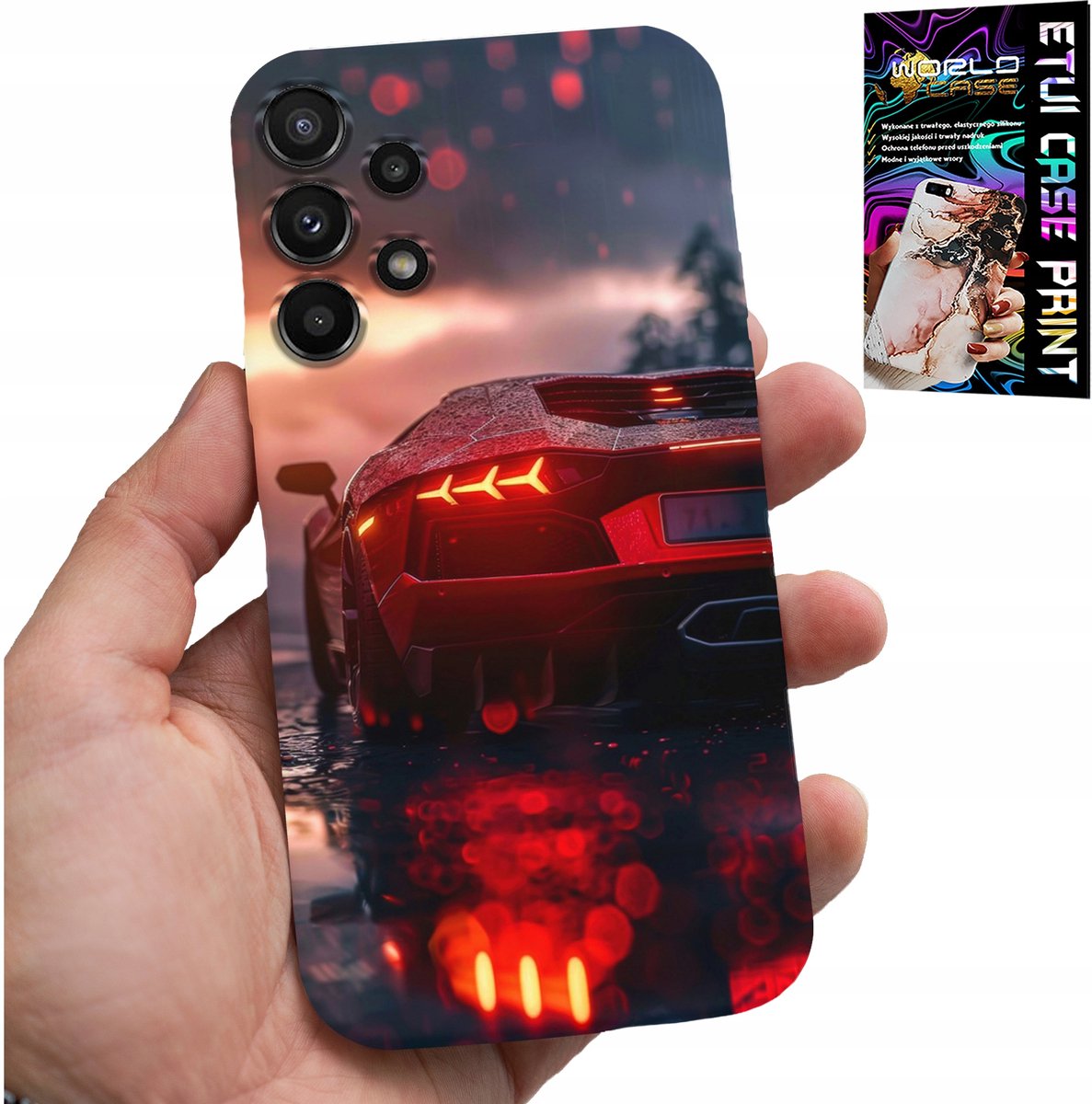 HOESJE VOOR SAMSUNG GALAXY A13 4G - LUXE AUTO'S, MEGA PATRONEN, COVER