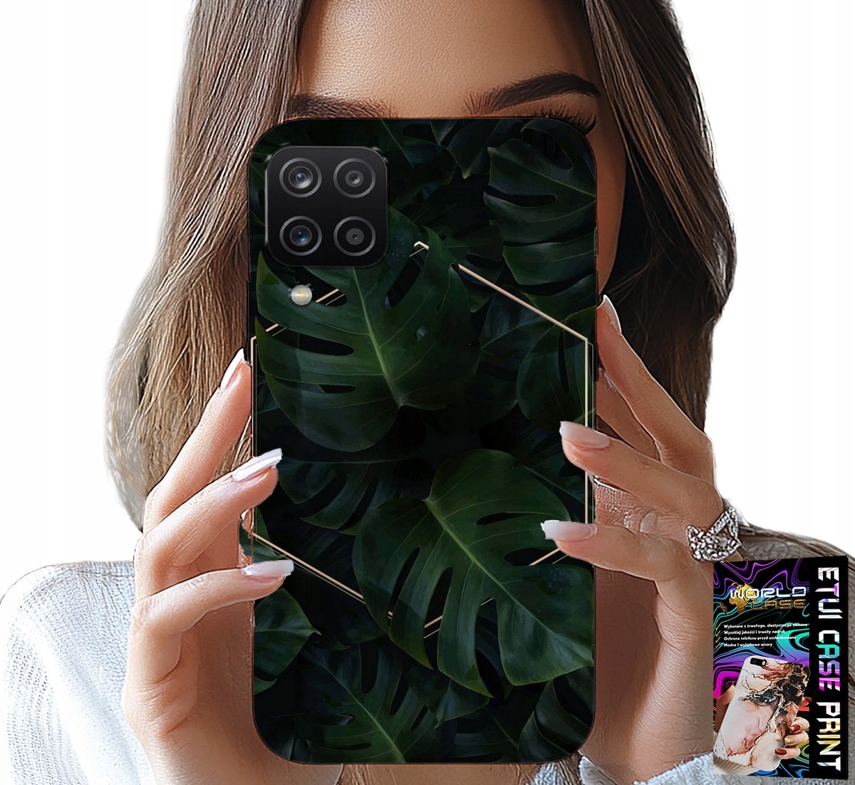 HOESJE VOOR SAMSUNG A12 / M12 - ELEGANTE BLADEREN MET MODIEUZE PATRONEN OP HET HOESJE