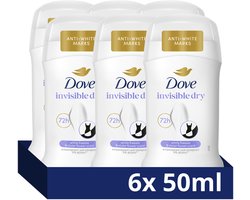 DOVE Advanced Care Anti-Transpirant Deodorant Stick - Invisible Dry - met Pro-Ceramide technologie die de huid kalmeert en helpt herstellen - 6 x 50 ml