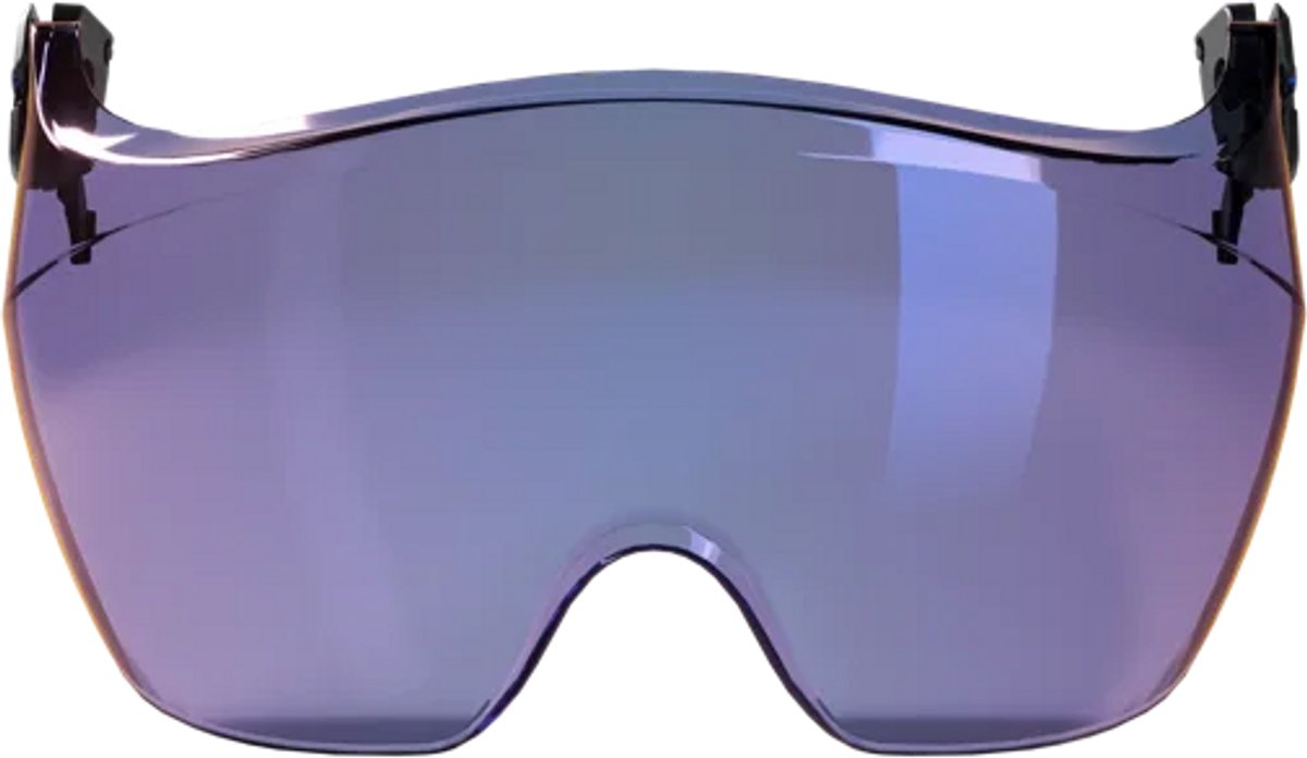 Hellberg Sector Kort Vizier Smoke Blue mirror – Veiligheidsvizier voor Sector Bouwhelm met zonbescherming, Impactbescherming & Eenvoudige Montage
