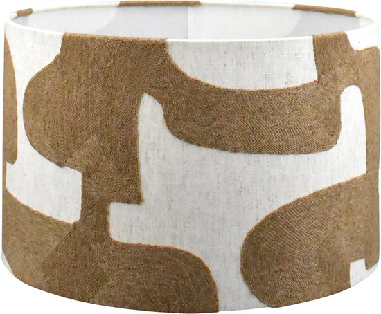Abat-jour Cylindre - 30x30x20cm - New Look tabac