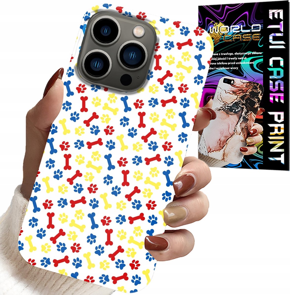 HOESJE VOOR IPHONE 16 PRO MAX - PAWS BONES DOG PATROL CARTOONS + GLAS
