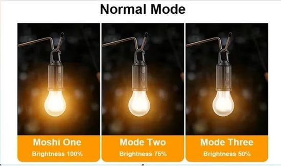 LED-lamp voor buiten - zonne-energie - USB-oplaadbaar - campinglamp - draagbaar — afbeelding 2