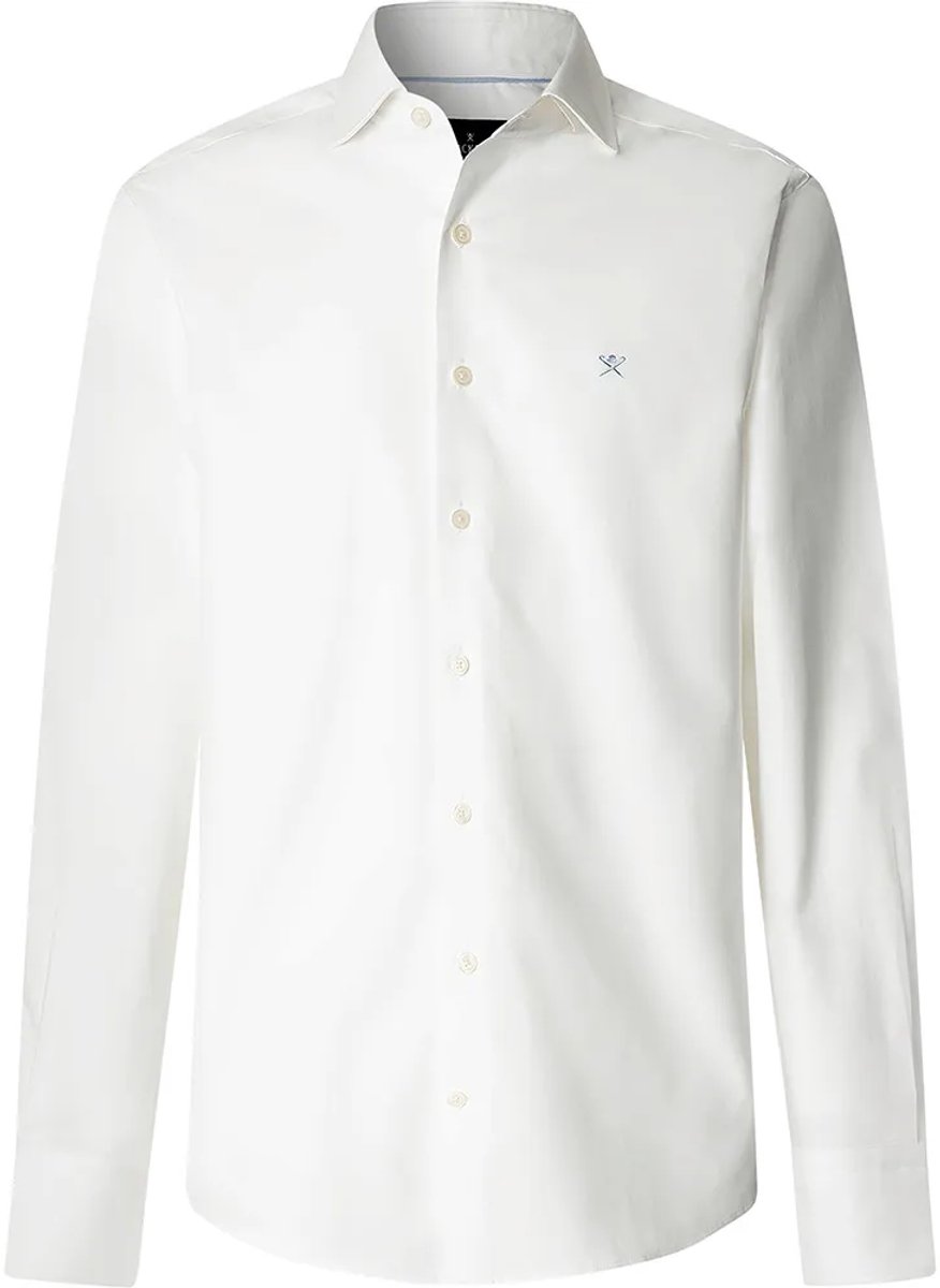 Hackett Ess Texture Overhemd Met Lange Mouwen Wit XL Man