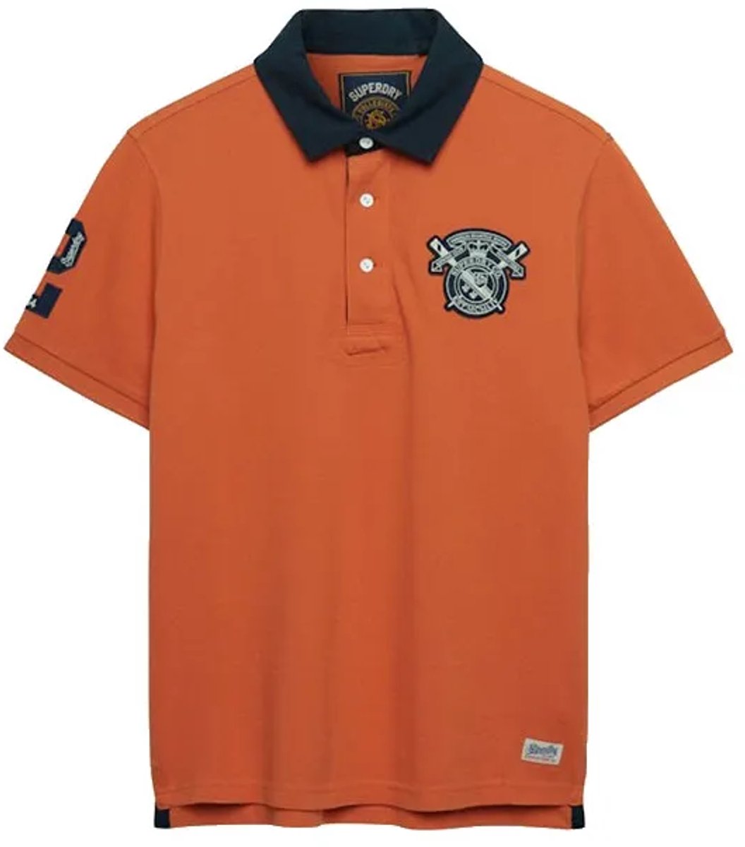 Superdry Vintage Pique Rugby Korte Mouw Poloshirt 2XL Man Oranje