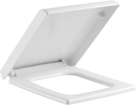 Relaxdays toiletbril softclose - toiletzitting - afneembaar - wc-bril - d-vorm - zwart