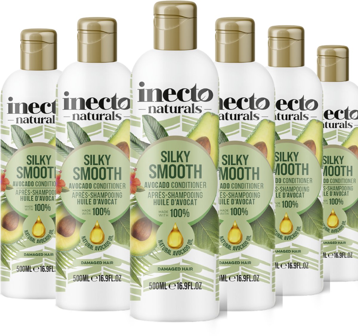 Inecto Naturals Avocado Silky Smooth Conditioner - 6 x 500ml - Voordeelverpakking