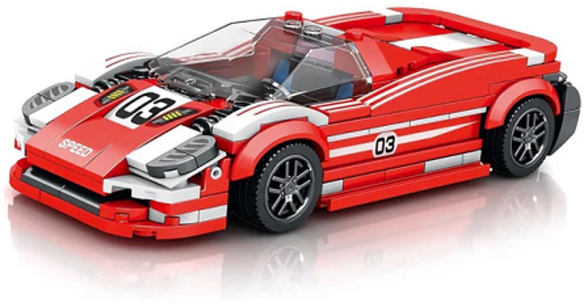 Reobrix 680 - raceauto speelgoed - bouwen - rood - 14+ - 355 pcs