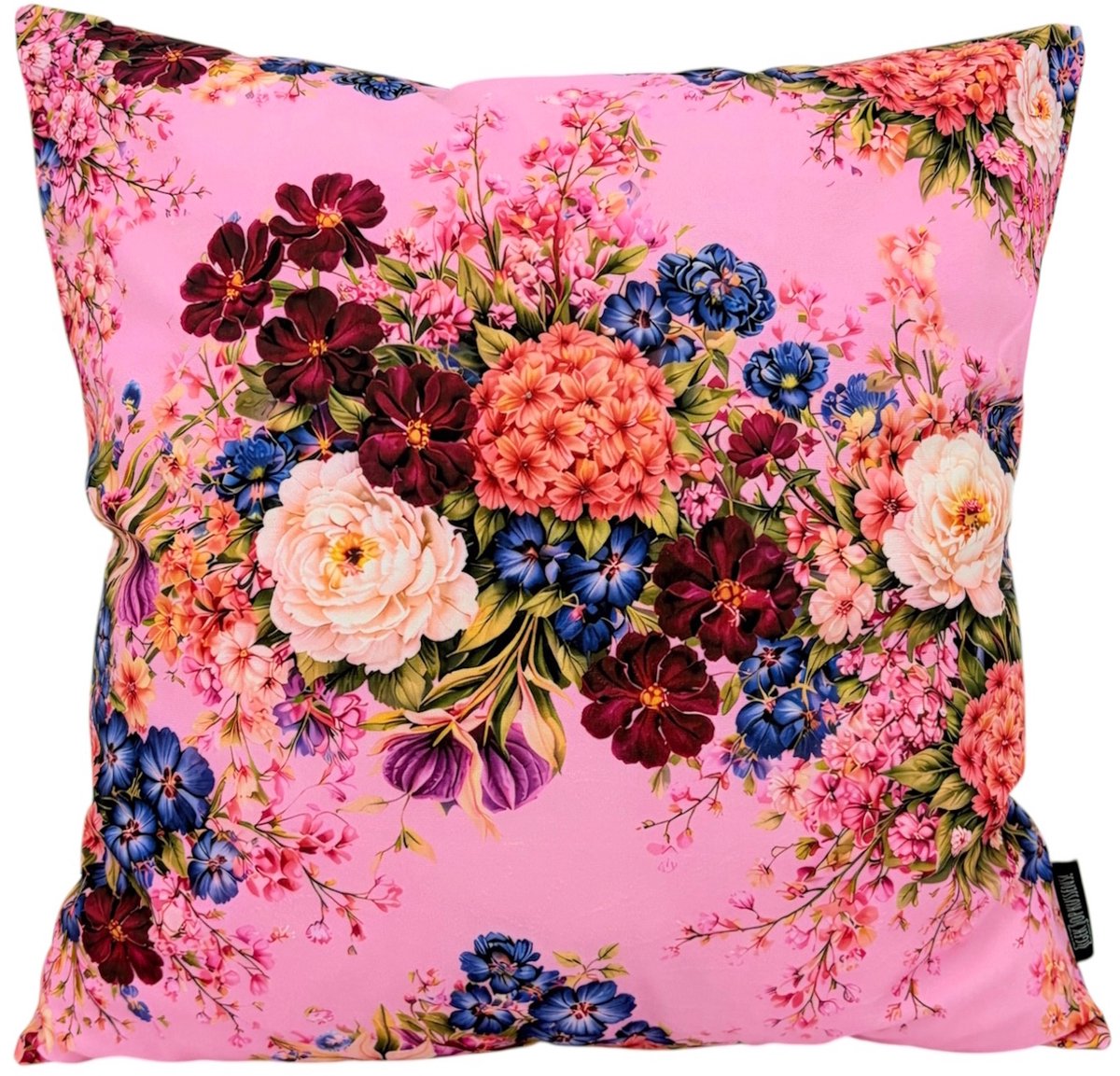 Gek op Kussens! Sierkussen Field Flowers | 45 x 45 cm | Katoen/Polyester Roze/Multi