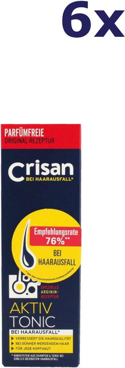 6x Crisan Active Tonic 150ml Anti hair loss