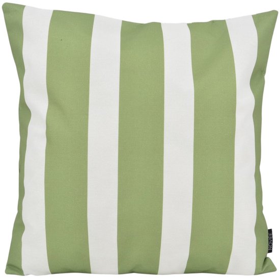 Sierkussen Rayure Vert | Collection Plein air / Extérieur | 45 x 45 cm | Coton / Polyester