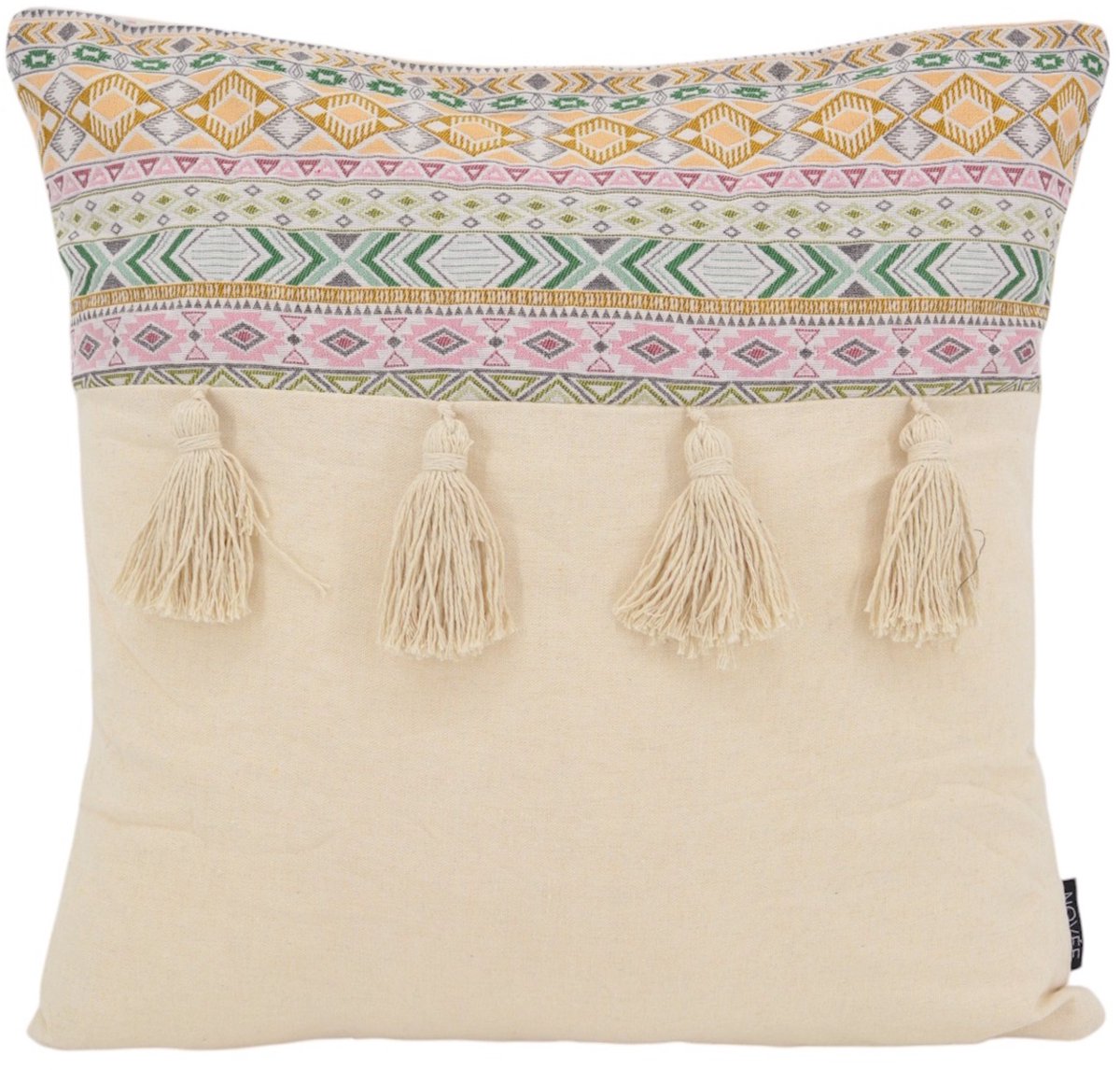 NOVÉE Sierkussen Ibiza Tassle | 45 x 45 cm | Katoen/Linnen tassle 45x45