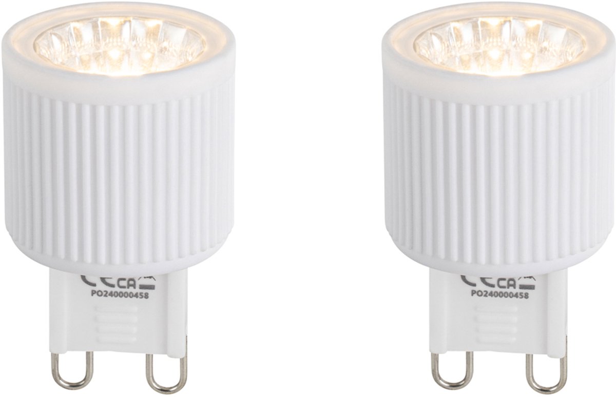 LUEDD Set van 2 G9 24mm LED lampen 3W 300 lm 2700K