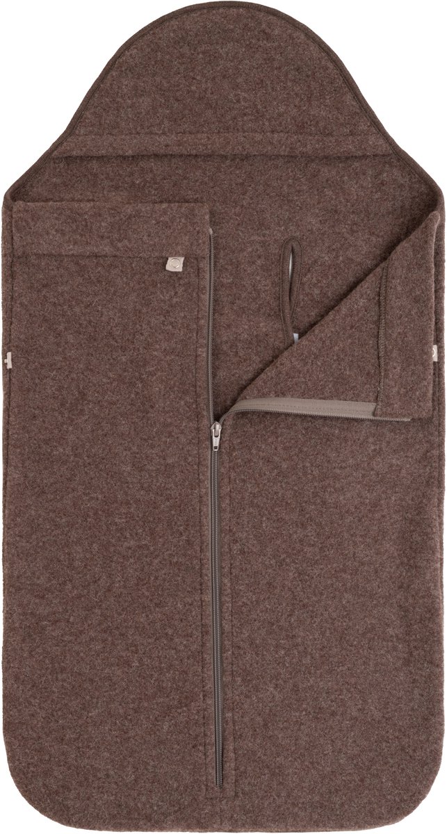 Baby’s Only Merino Brushed Meadow Voetenzak Autostoel 0+ - Gemaakt van 100% Merinowol - geschikt voor 3- en 5-puntsgordel - Te gebruiken tijdens 4 Seizoenen - Taupe