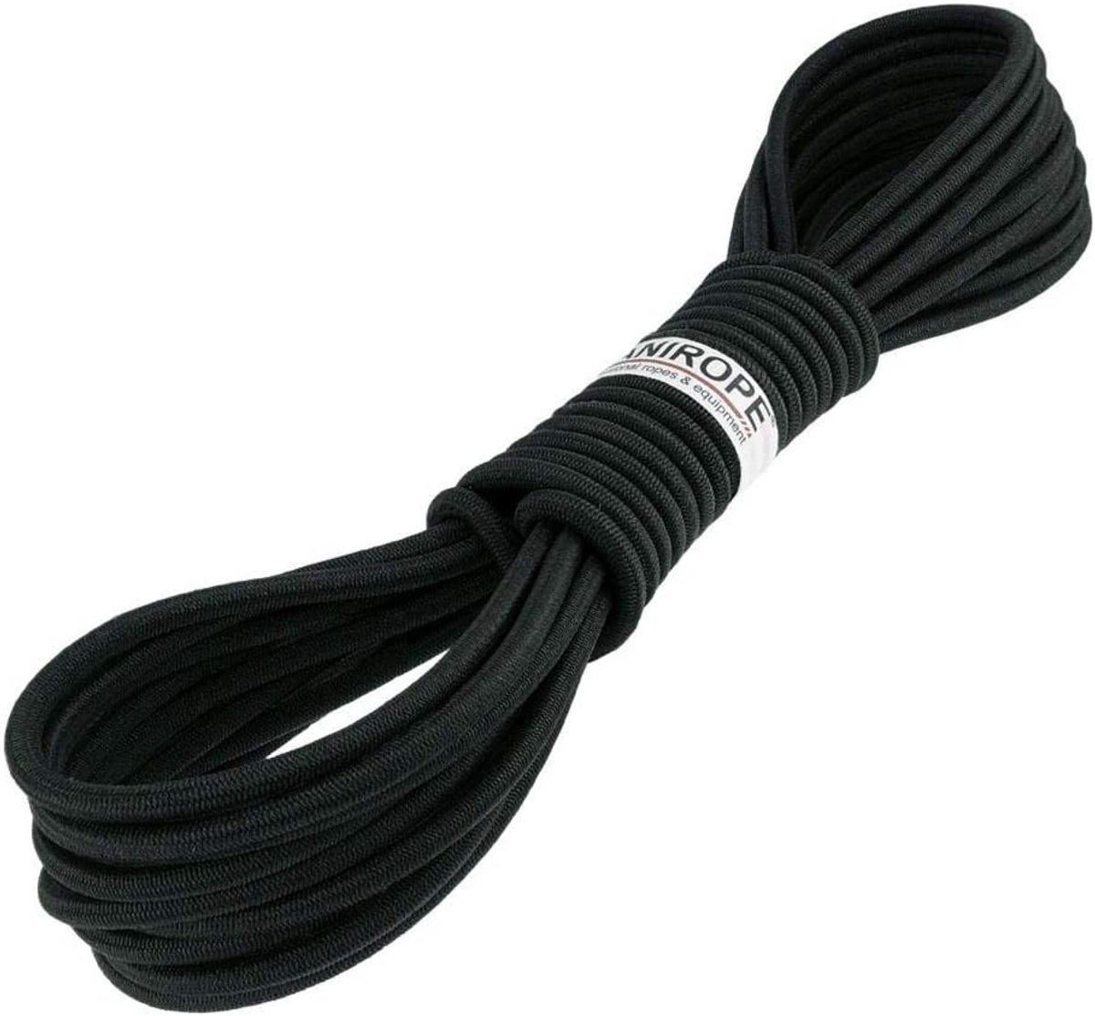 Rubberen touw - Spanband elastisch - Dekzeil bevestigen - Monodraad kern - 10mm 30 meter - Zwart