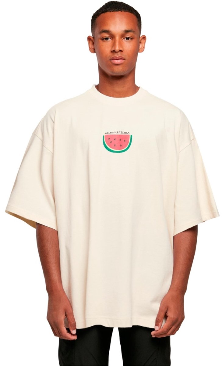 Merchcode - Summer Summertime Huge Heren Tshirt - XXL - Creme
