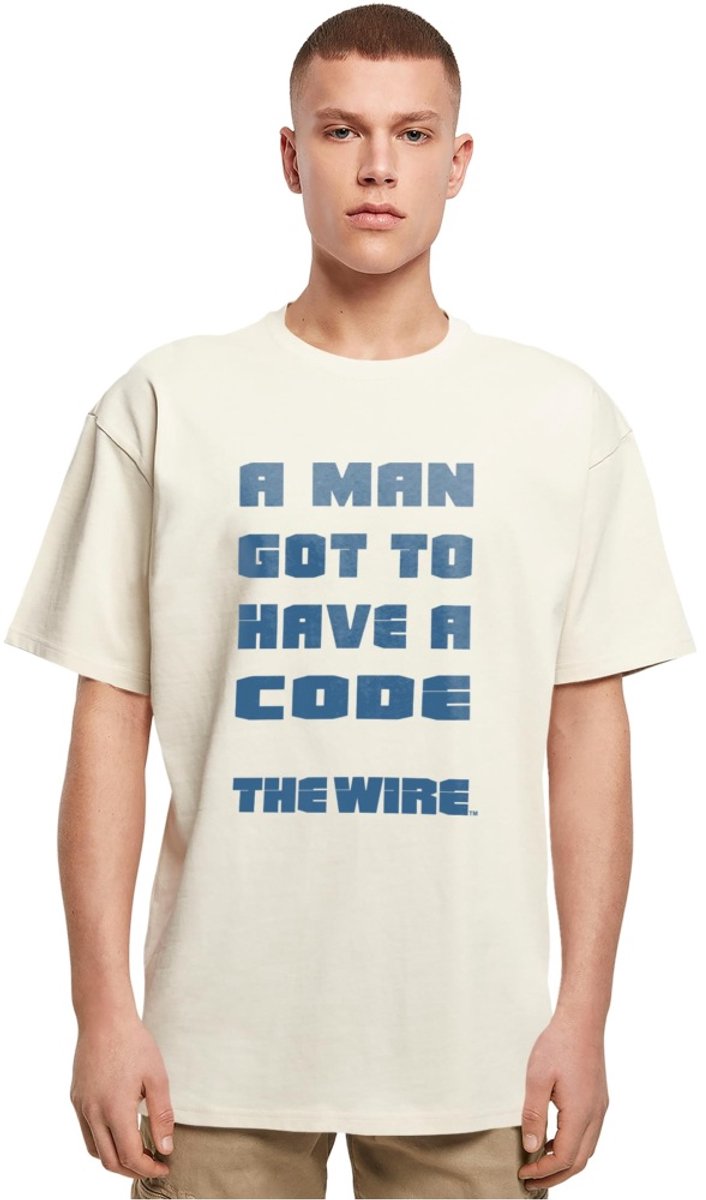 Merchcode The Wire - A Man Heavy Oversize Heren Tshirt - L - Creme