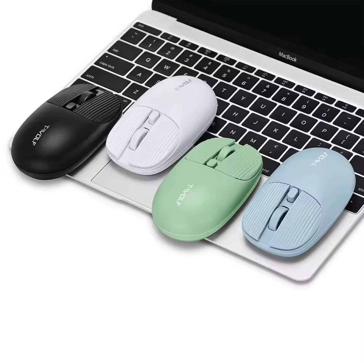 Draadloze Muis 2.4GHz – 1600 DPI – Stil & Ergonomisch – USB Ontvanger – Geschikt voor Laptop & PC – Wit