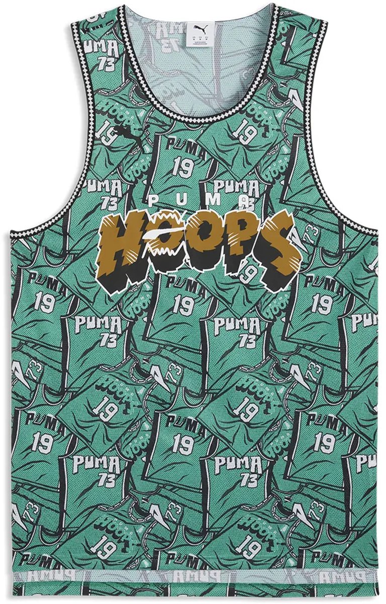Puma Flagrant Foul Hoops Mouwloos T-shirt Man Groen