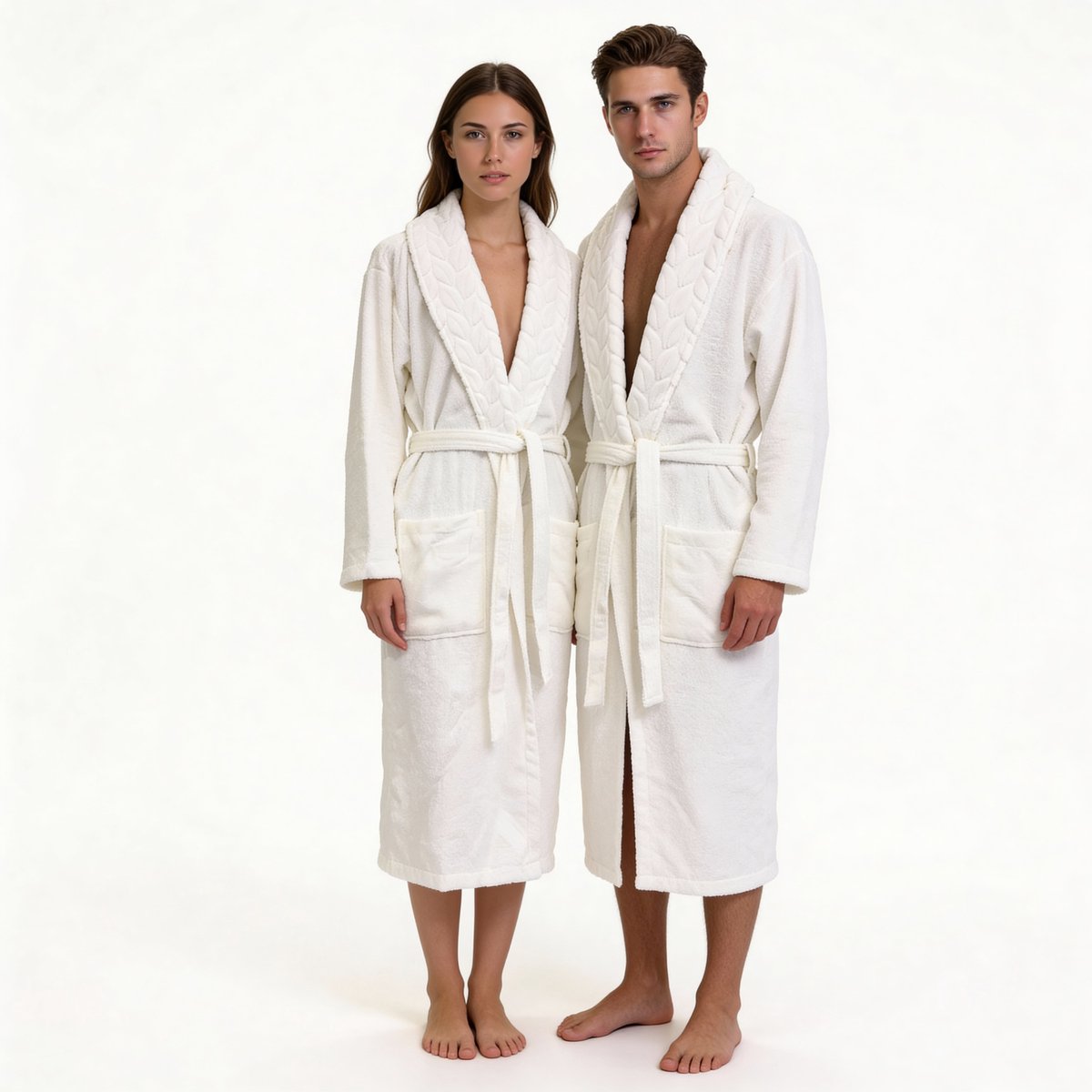 Nurpak Luxe Badjas – 100% Katoen – 330 GSM – Zacht & Hoog Absorberend – Unisex