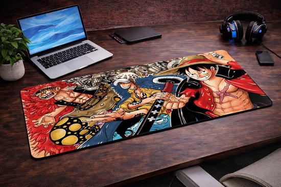 Monkey D. Luffy XXL Gaming Muismat 60x30 cm – One Piece Anime Bureau Mat – Anti-Slip Mousepad – Groot Formaat