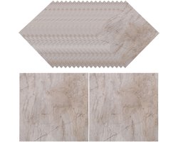 20 Stuks Zelfklevende PVC Vloertegels – 30x30 cm Marmerlook – Waterdichte Plaktegels voor Badkamer, Keuken & Woonkamer – Slijtvast & Sterk – Grijs