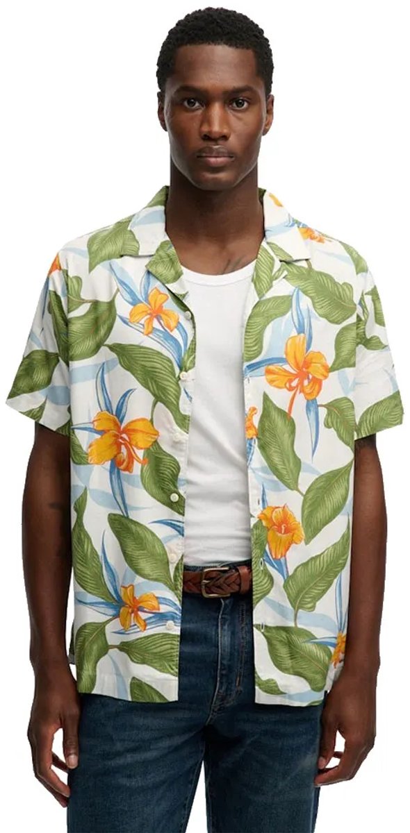 Superdry Print Overhemd Met Korte Mouwen S Man Evergreen Hawaiian Optic