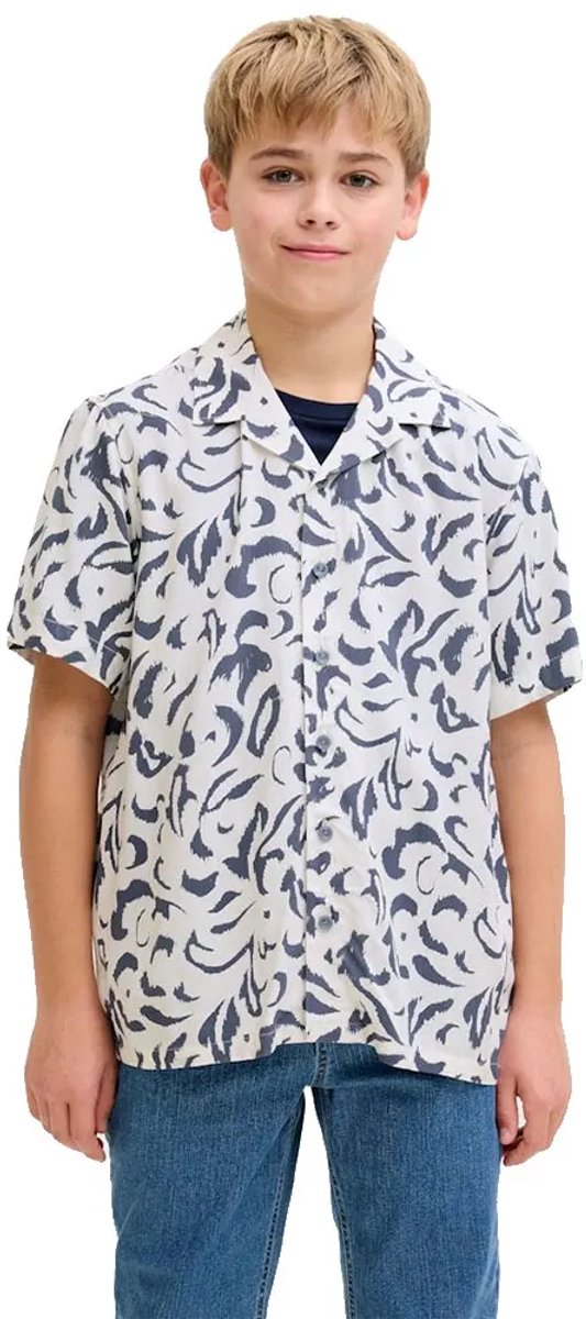 JACK&JONES - JREBBLOSSOM AOP RESORT SHIRT SS JNR - Jongens - Overhemden
