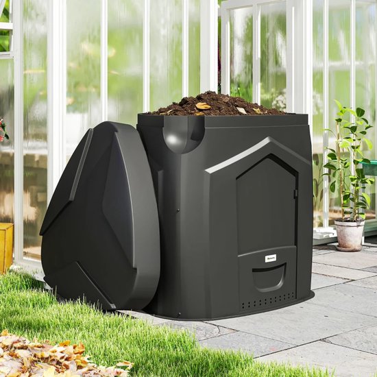 Compostbak - Tuincompostbak - Compostvat - 240 L - 22 Ventilatiegaten ...