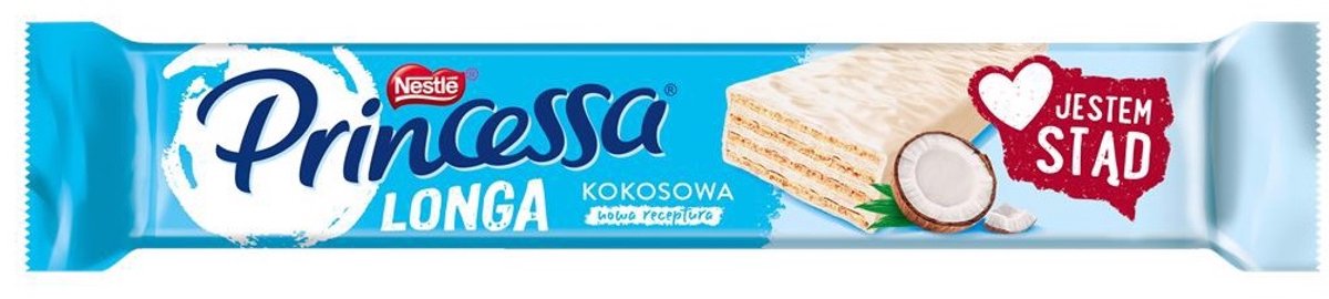 Princesso Longa - Kokoswafel - Krokant - Kokossmaak - Witte chocolade 40g