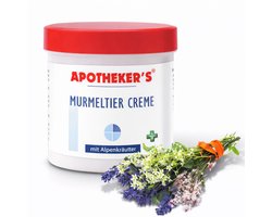 Marmot Crème - Alpenkruiden - 250 ml - Murmeltiersalbe - Voor Soepele Gewrichten en Spieren - Massage Zalf - Parabenenvrij