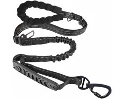 Bungee-lijn voor grote honden die trekken, anti-trek schokabsorberende hondenlijn, stevige, 1,8 meter lange, knoopvrije trainingslijn tot 50 kg